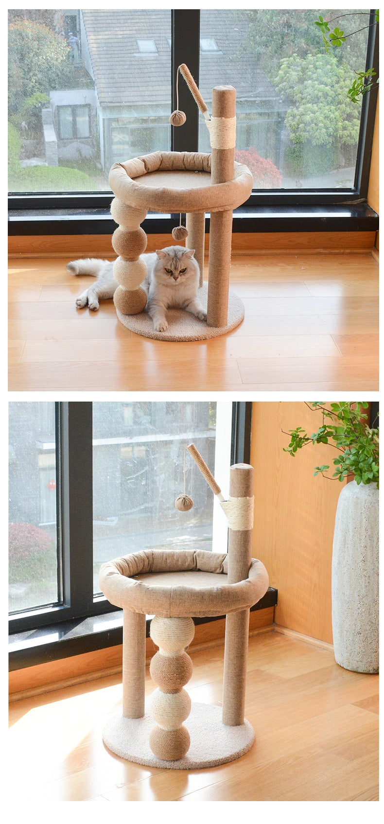 All-in-One Sisal Cat Tree That Doesnt Shed Fluff
