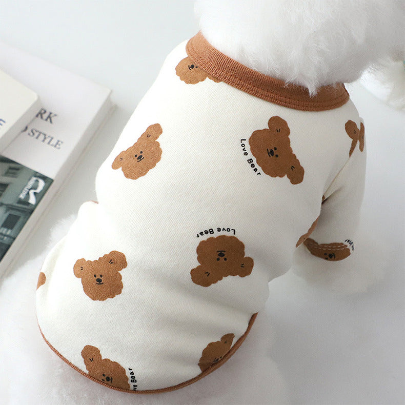 Autumn Small Dog Anti-lint Pajamas