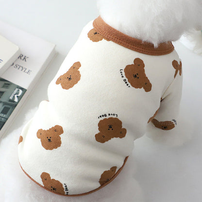 Autumn Small Dog Anti-lint Pajamas