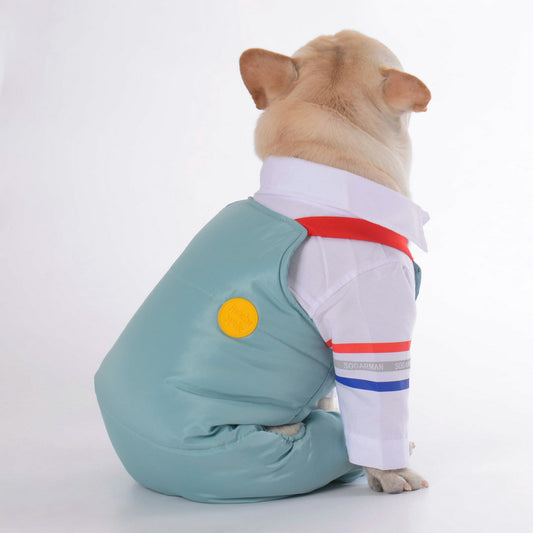 Teddy Dog Pet Strap Cotton Pants