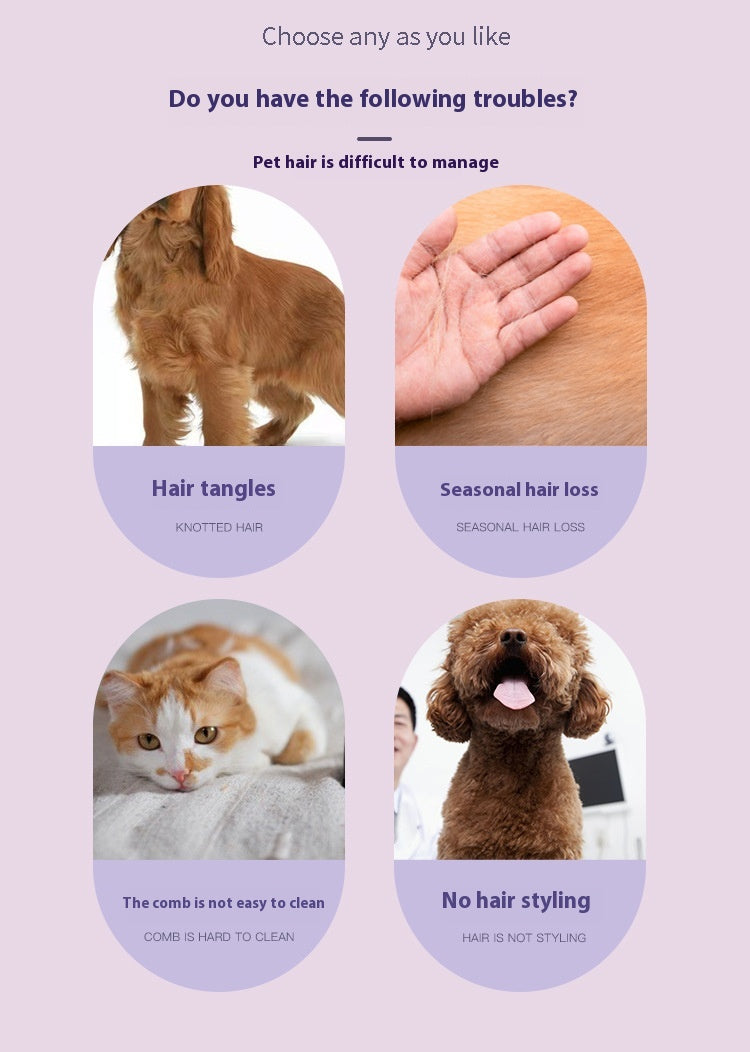 Pet Dog Cat Multi-functional Knot Untying Comb Beauty Cleaning Float Hair Cleaning Hair Knife