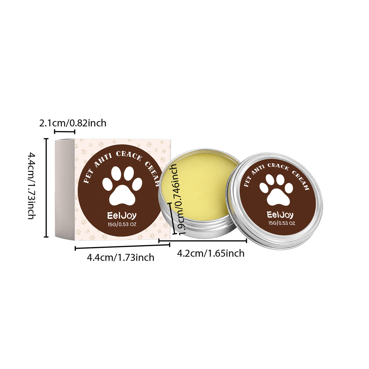 Eeljoy Pet Paw And Nose Care Wax, Foot Care Balm For Dry And Cracked Paws, Pet Paw And Foot Pad Care Balm