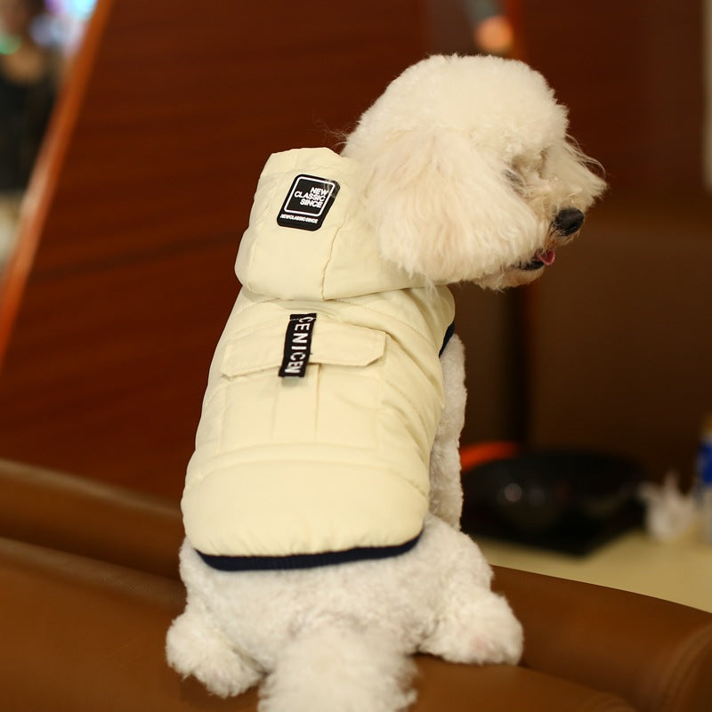 Removable Waterproof Pet Cotton Vest Hat