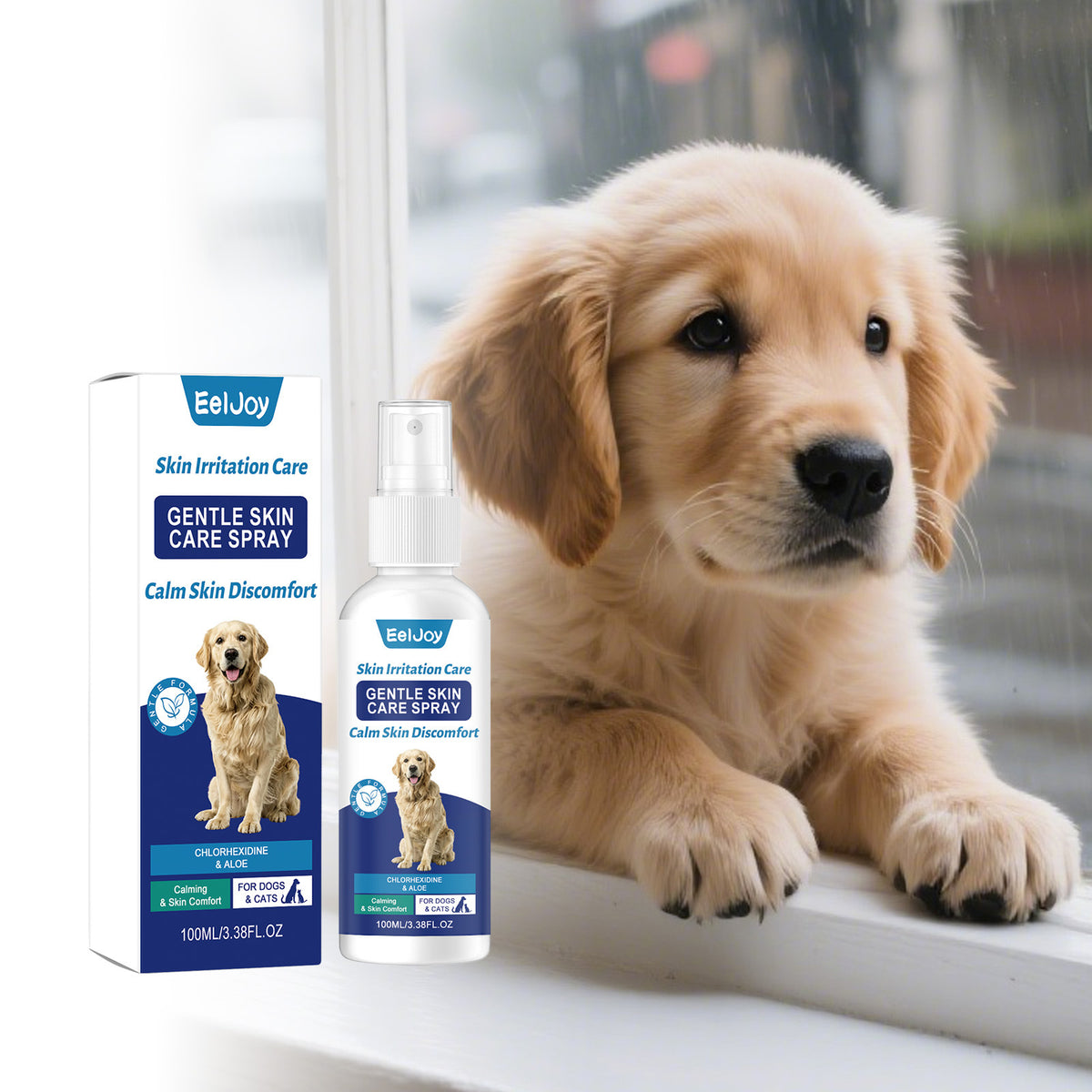 Eeljoy Pet Skin Care Spray Gentle Care For Cats And Dogs' Skin, Comfortable Daily Cleaning And Moisturizing Skin Care Spray