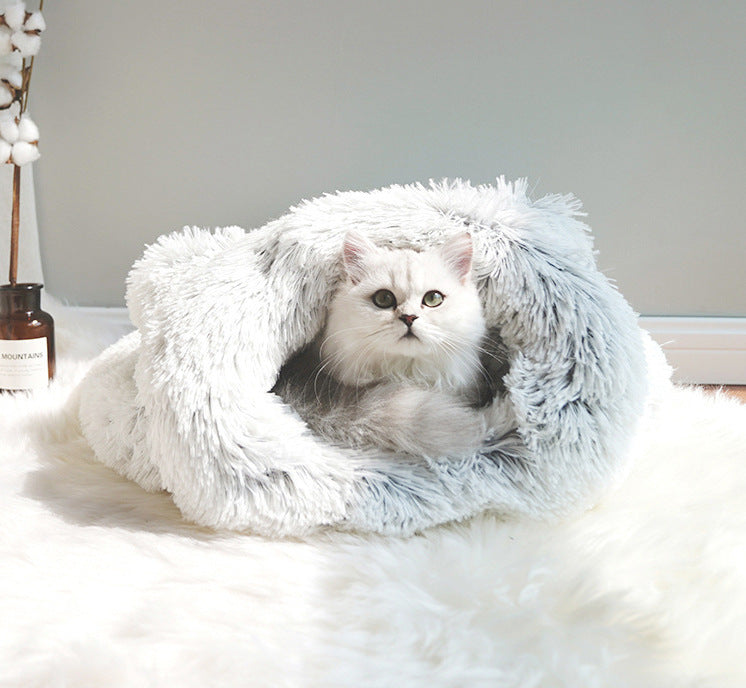 Cozy cat sleeping bag house
