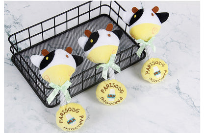 Animals Pet Supplies Dog Voice Toy Plush Toys Cow Frog Animal Wear Rope Toy Resistant To Biting Pet Toys Pet Molar Tool