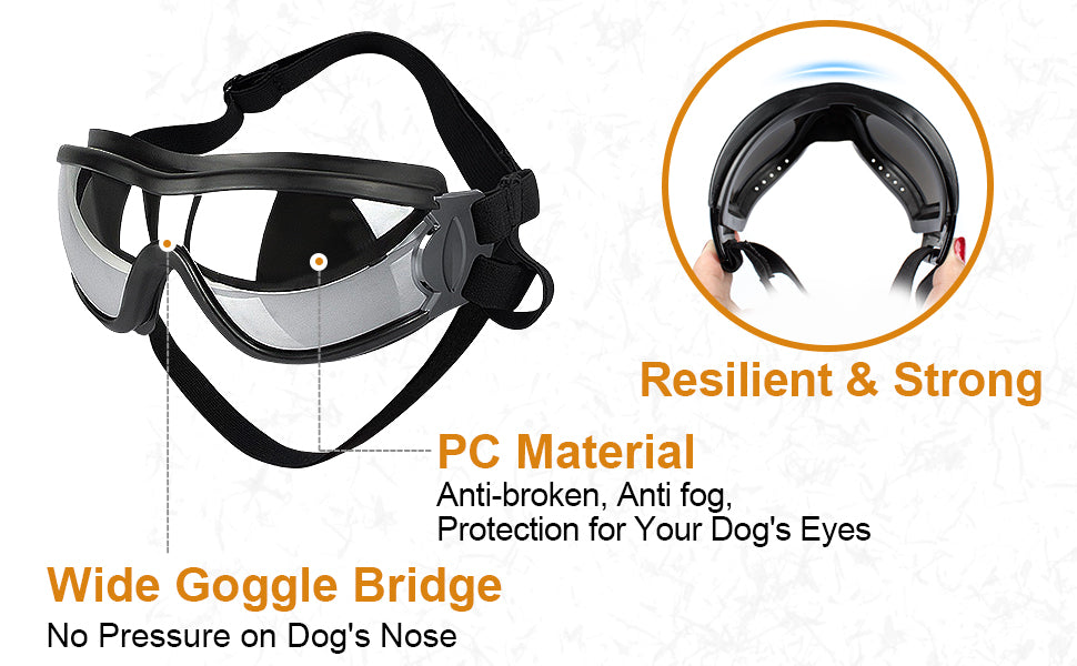 Stylish Windproof Dog Sunglasses Handsome Pet Goggles For Large  Medium Breeds With Sun Protection Anti Fog & Adjustable Strap For Driving Swimming Surfing