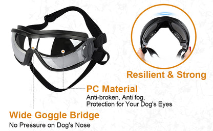 Stylish Windproof Dog Sunglasses Handsome Pet Goggles For Large  Medium Breeds With Sun Protection Anti Fog & Adjustable Strap For Driving Swimming Surfing