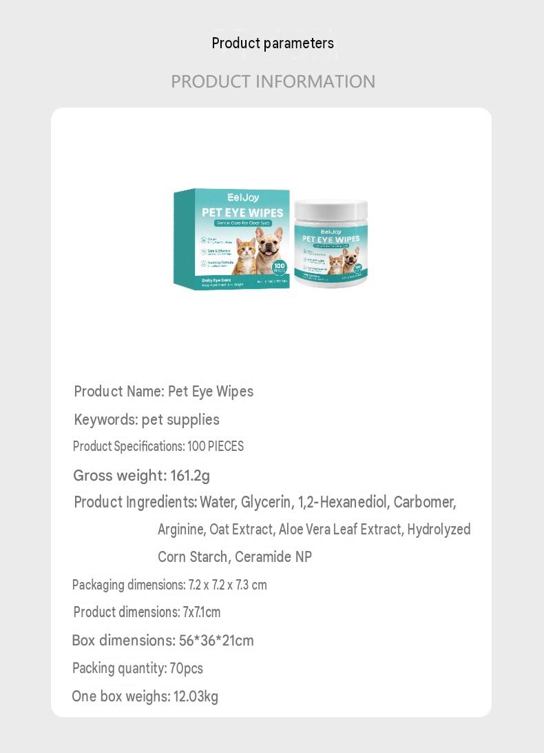 Pet Eye Wipes Gently Clean Dog And Cat Eye Daily Pet Tear Wipes