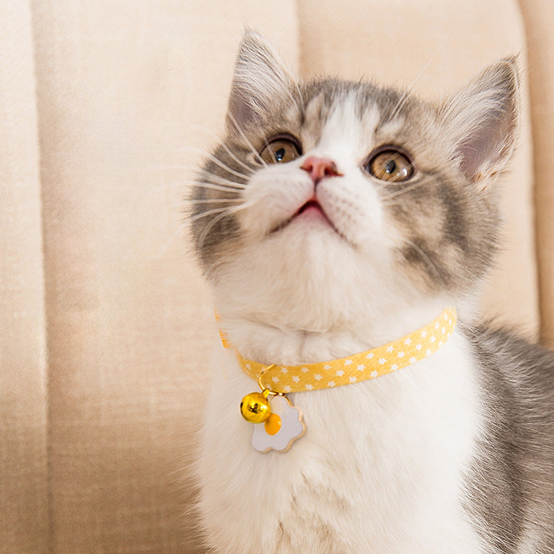 Cat Collar with Bell Pendant Small Dogs Bow Tie Pet Girl Teacup Chihuahua Yorkie Clothes Costume Outfits Accessories...
