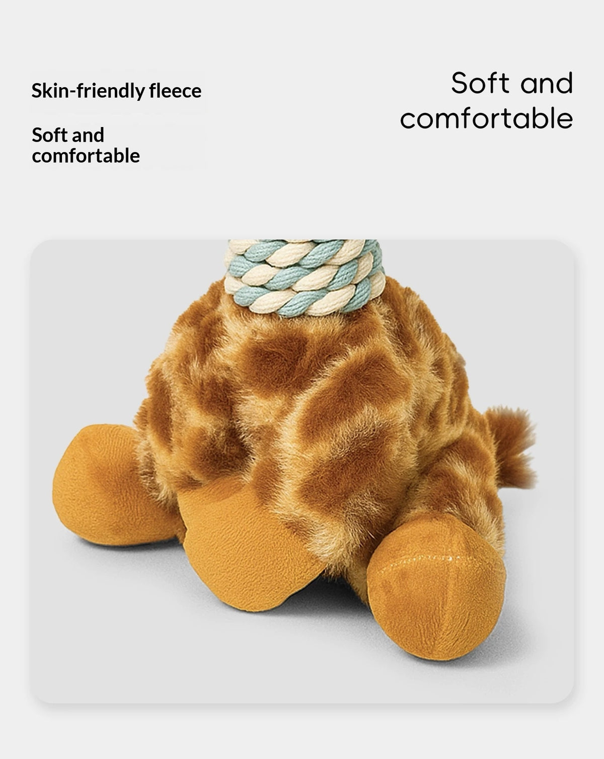 Giraffe Raccoon And Dog Cotton Rope Plush Squeaky Toy For Entertainment