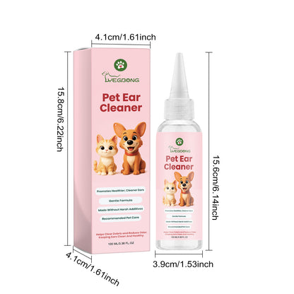 Yegbong Pet Ear Canal Cleaner Gentle Formula Cleans Ear Canal Dirt And Cares For Ears, Leaving Them Fresh And Comfortable