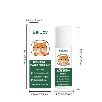 Eeljoy Cat Oral Care Spray Is Suitable For Cats For Daily Oral Cleaning, Eliminating Odors And Freshening Breath