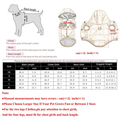 Pet Dog Four-legged Cotton-padded Coat