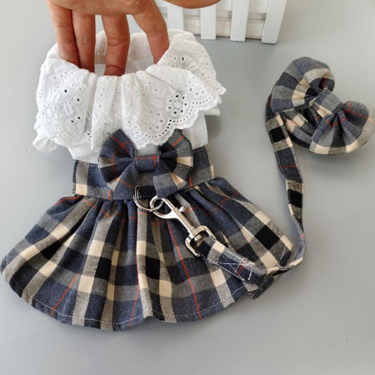 Chest Strap Drawstring Thin Princess Dress Clothes - Pet Clothing