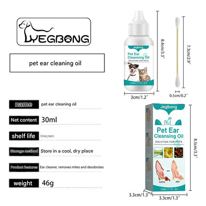 Yegbong Pet Ear Cleaning Oil For Cats And Dogs, Ear Canal Cleaning, Insect Mite Removal, Deodorization, Ear Cleaning Oil